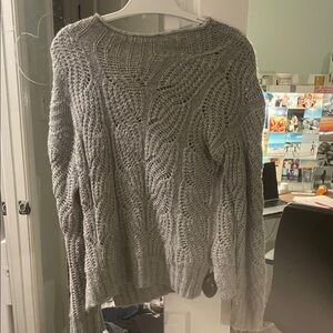 J. Crew Women's Gray Cable Knit Sweater